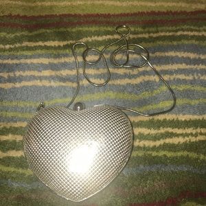 Whiting & Davis Silver Heart Clutch